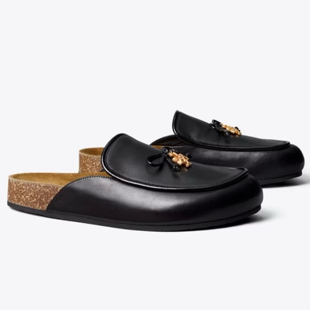 Tory Burch Leather Charm Mules - Size 8